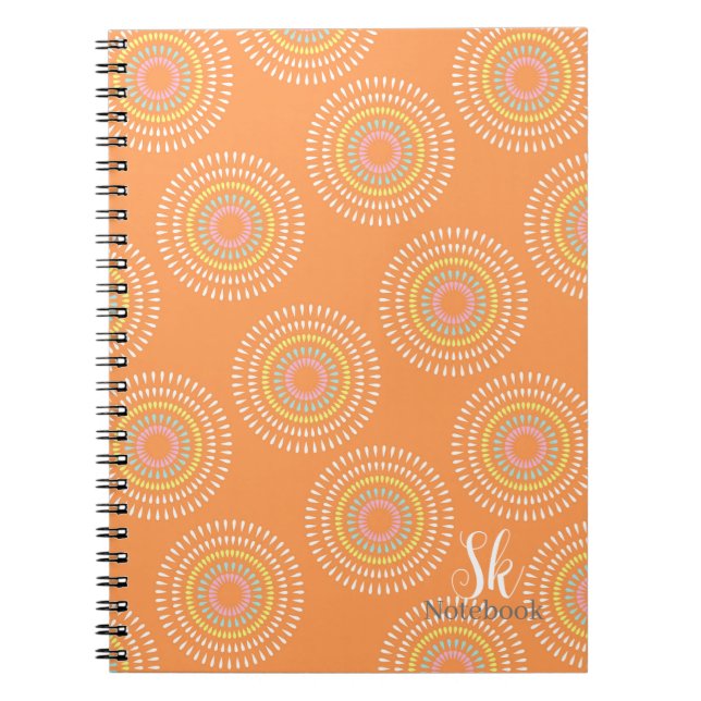 Cuaderno Naranja japonés de fuegos artificiales (Frente)