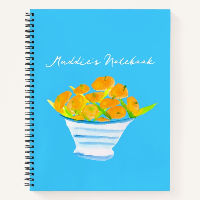 Cuaderno Naranja kumquats acuarela (Anverso)