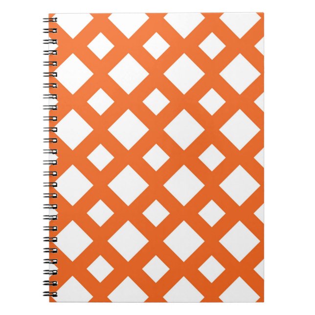 Cuaderno Naranja Lattice en blanco (Frente)
