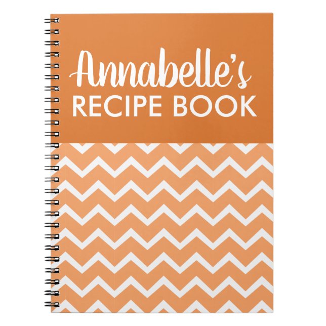 Cuaderno Naranja: libro de recetas de cocina familiar moder (Frente)