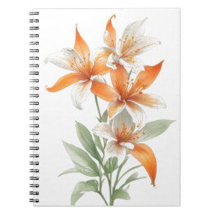 Cuaderno Naranja Lily Flowers
