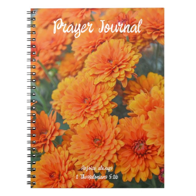 Cuaderno Naranja Mamá Flores Cae Biblia Verse Journal (Frente)