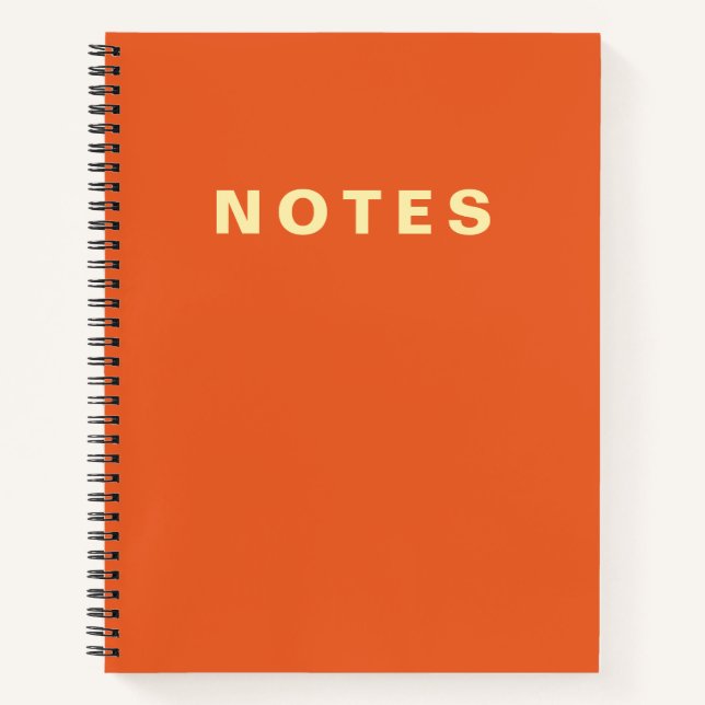 Cuaderno Naranja Minimalista simple (Anverso)