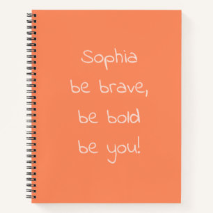 Cuaderno Naranja minimalista y sencillo, sea su mensaje