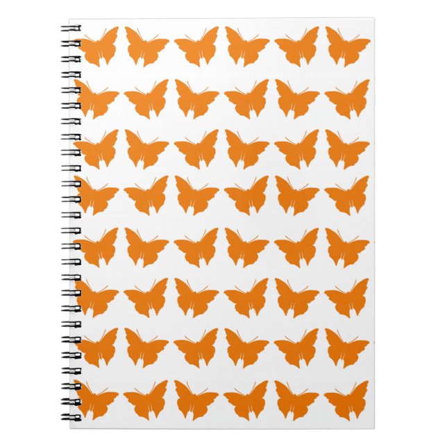 Cuaderno Naranja Negrita Butterflies (Frente)