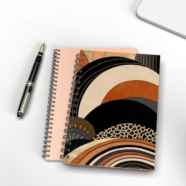 Cuaderno Naranja negro neutral Boho moderno (Subido por el creador)