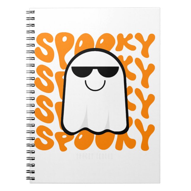 Cuaderno Naranja negro Spooky Halloween (Frente)