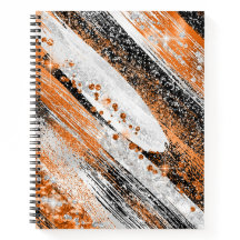 Naranja, negro y Purpurina blanco