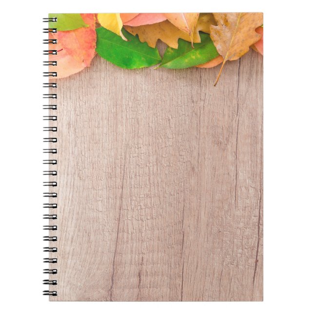 Cuaderno Naranja otoñal naturaleza amarillo rojo (Frente)
