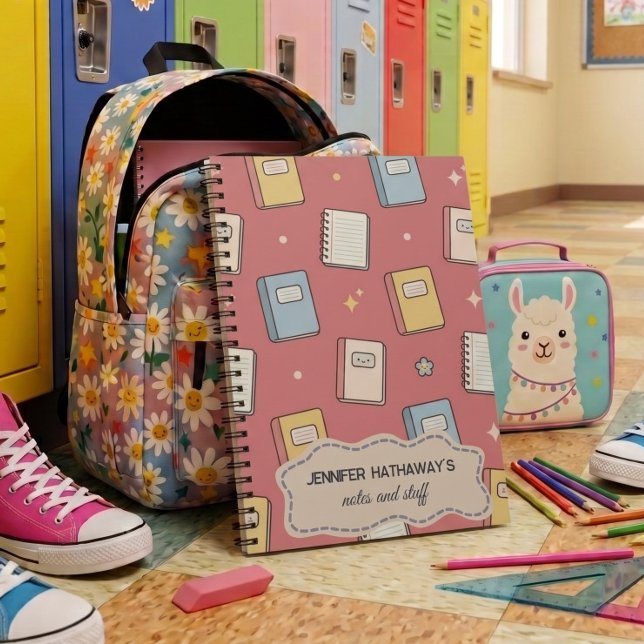 Cuaderno naranja personalizado patrón de regreso a (Subido por el creador)