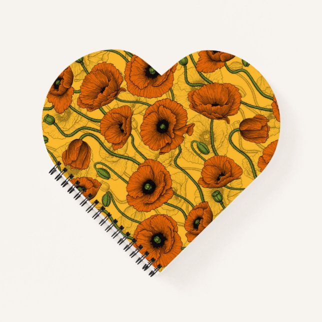 Cuaderno Naranja Poppies (Anverso)
