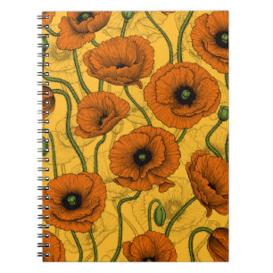 Cuaderno Naranja Poppies