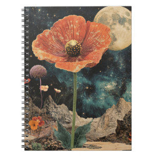 Cuaderno Naranja Poppy Bajo La Luz De La Luna