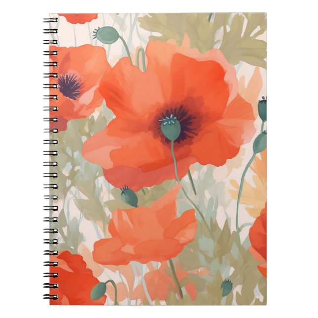 Cuaderno Naranja Poppy Meadow (Frente)
