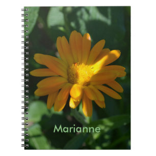 Cuaderno Naranja Pot Marigold Flower Personalizada