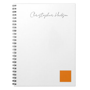 Cuaderno Naranja profesional Blanco sencillo sencillo creat