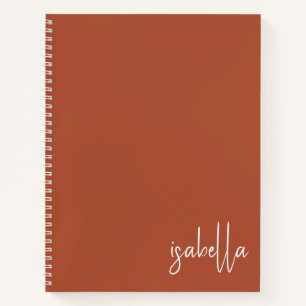 Cuaderno Naranja Quemada Polvorienta Personalizada