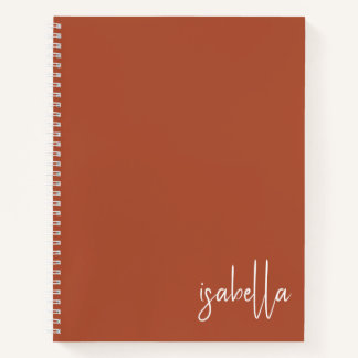 Cuaderno Naranja Quemada Polvorienta Personalizada