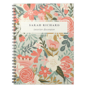 Cuaderno Naranja Rubor Verde azulado Blue Green Lace Ambros