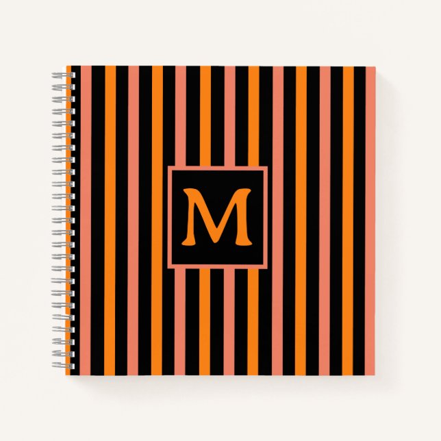 Cuaderno Naranja simple y Salmon Stried Inicial (Anverso)