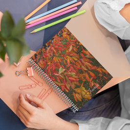 Cuaderno Naranja Sourwood Autumn deja botánica