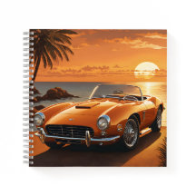 Naranja Sportscar Sunset Tropical Beach