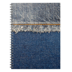 Cuaderno Naranja Stitch, Parche De Doble Denim.