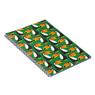 Cuaderno Naranja Turco Beak Animal Verde Natural