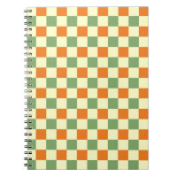 Naranja Verde Brown Checkered Gingham Pattern
