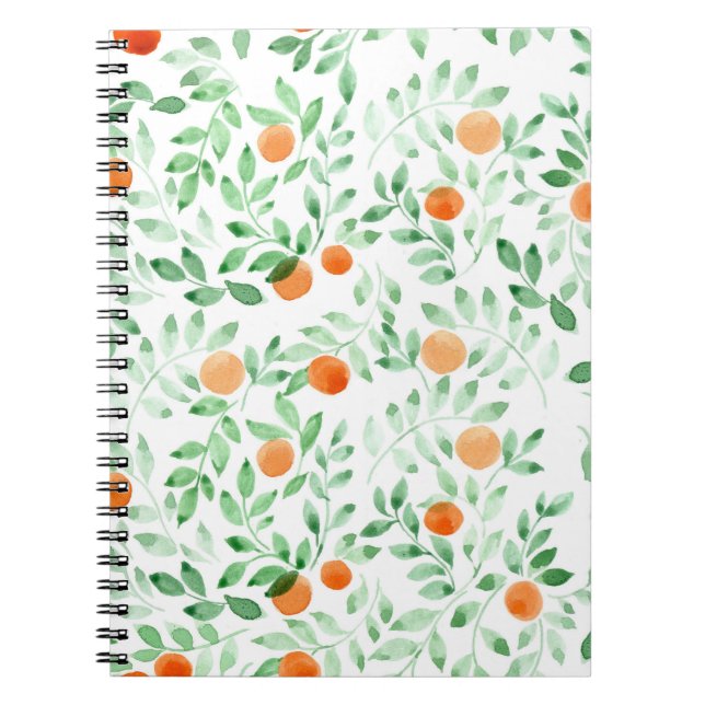 Cuaderno Naranja verde Tangerine Provence acuarela (Frente)