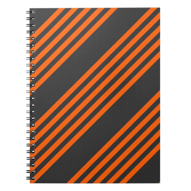 Cuaderno Naranja y carbón vegetal cinco rayas (Frente)