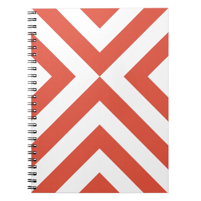 Cuaderno Naranja y cheurones blancos (Frente)