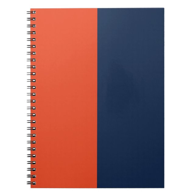 Cuaderno Naranja y PERSONALIZADO Azul de la Marina (Frente)