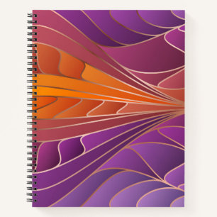 CUADERNO NARANJA Y PURPLE ART NOUVEAU
