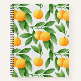 Cuaderno Naranjas acuarelas o patrones de mandarinas
