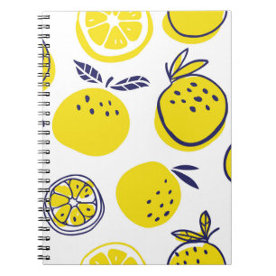 Cuaderno Naranjas De Verano: Patrón De Fruta Elegante.