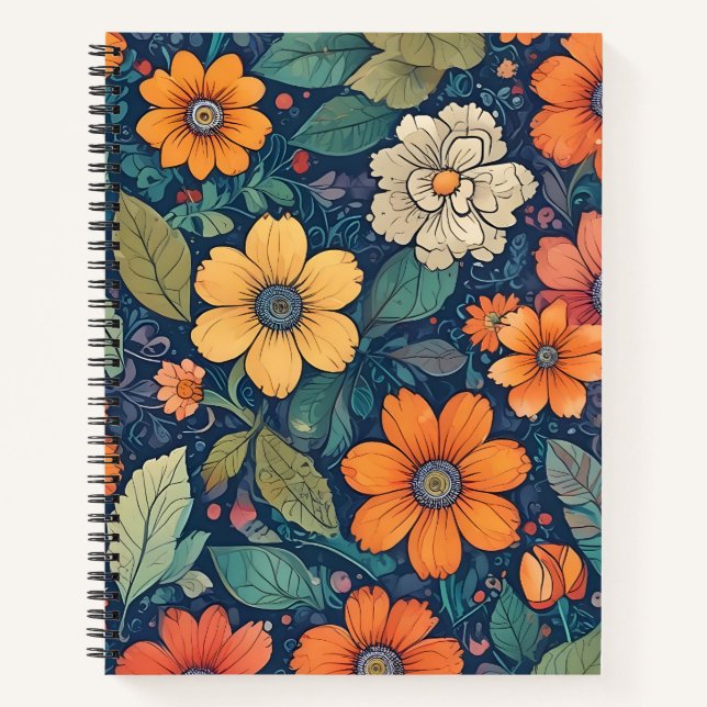 Cuaderno Naranjas en Flor (Anverso)
