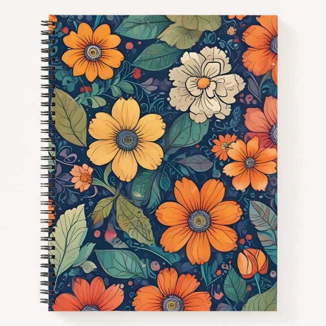 Cuaderno Naranjas en Flor (Anverso)