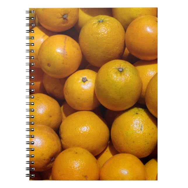 Cuaderno Naranjas fruta mercado Florida naranja  (Frente)