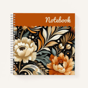 Cuaderno Naranjas Peonies & Bells - Arte Grunge expresivo
