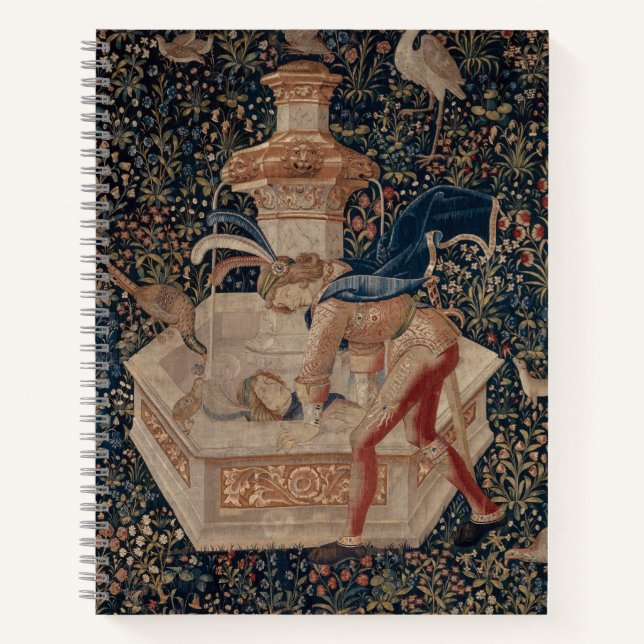 Cuaderno Narciso en el Pozo, Tapiz Medieval (Anverso)