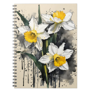 Cuaderno Narciso - Flores de acuarela