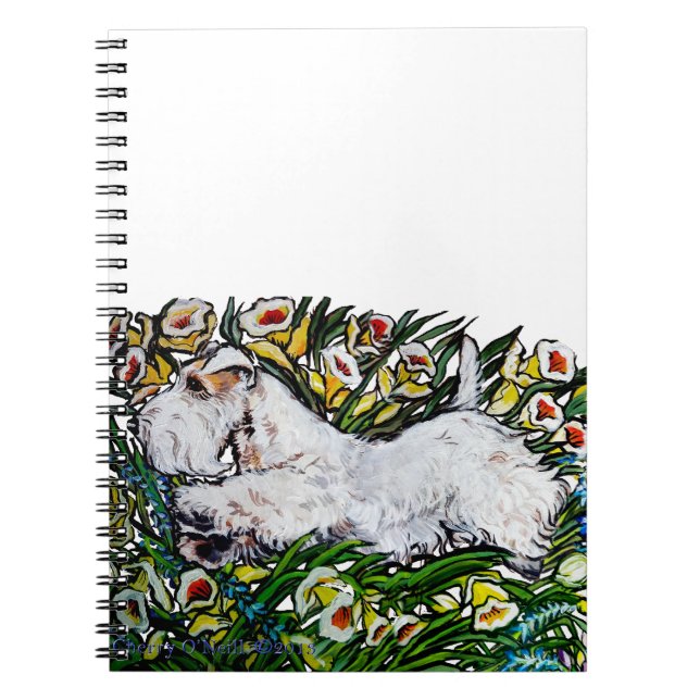 Cuaderno Narcisos de Sealyham Terrier (Frente)
