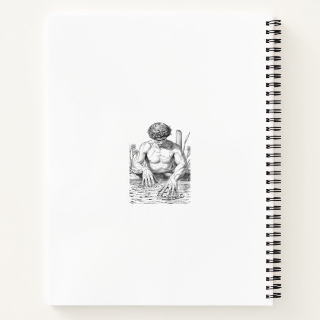 Cuaderno Narcissus Myth Minimalist Line Art Notebook (Reverso)