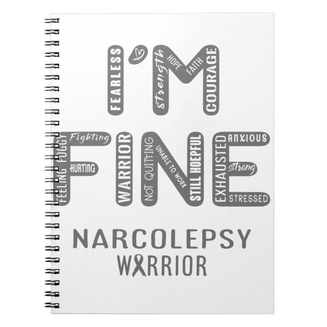 Cuaderno Narcolepsy Warrior - I AM FINE (Frente)