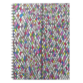 Cuaderno Narmin | Patrón colorido y repetitivo dibujado a m