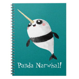 Cuaderno Narwhal y panda en uno