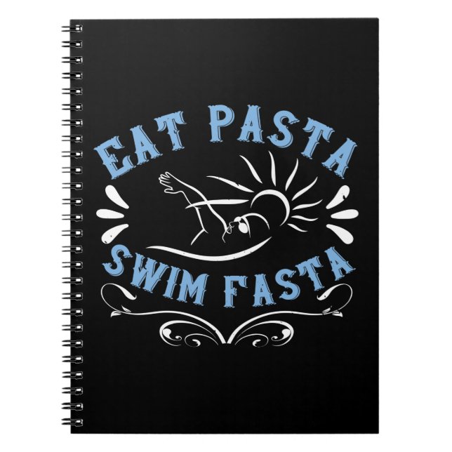 Cuaderno Natación - Comer Pasta Natación Fasta (Frente)