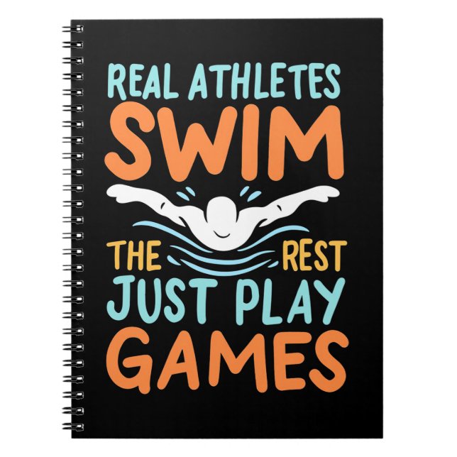 Cuaderno Natación de los verdaderos atletas (Frente)
