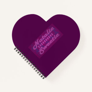 Cuaderno Natalie Sweetie diseño cruz morado profundo